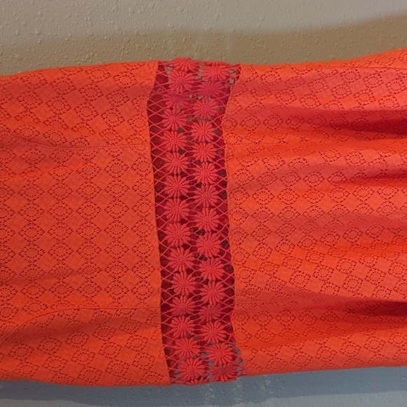 Free People Orange Dress Mini See-Through Daisy Waist Size 10 ASO Taylor Swift - Picture 2 of 10